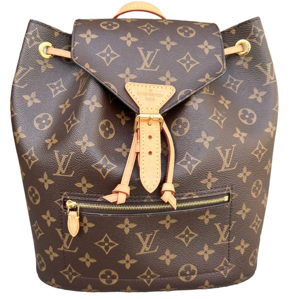 Authentic❤️Louis Vuitton Montsouris Rucksack Backpack Monogram Brown Canvas - Picture 6 of 16